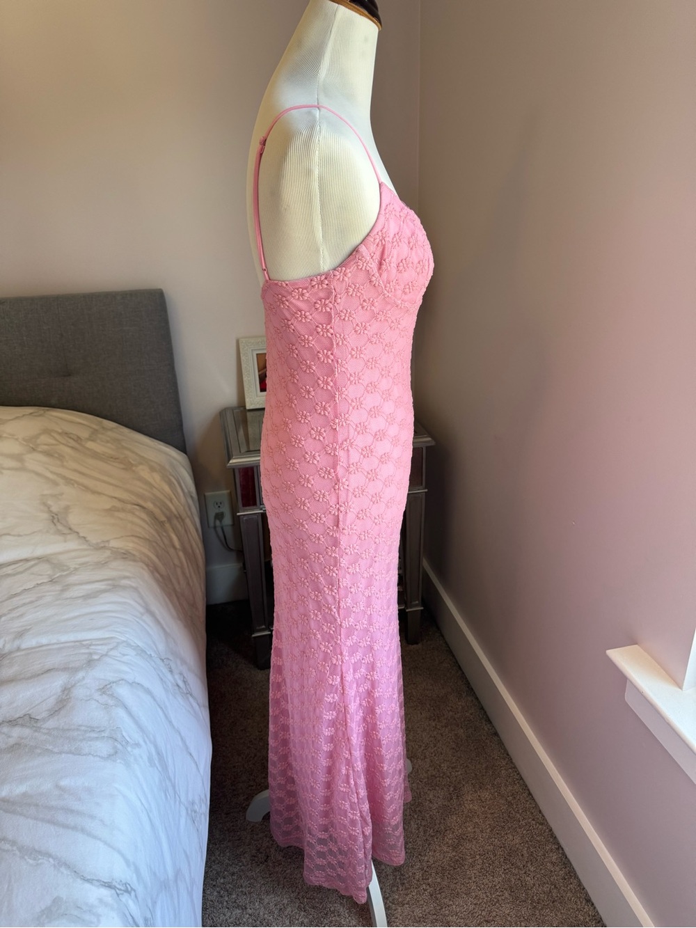 Bardot Adoni Midi Dress in Lili Pink Size 8/L - Picture 5 of 7